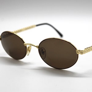 Vintage Sunglasses Fendissime F097 932 Oval Round Metal Made | Etsy