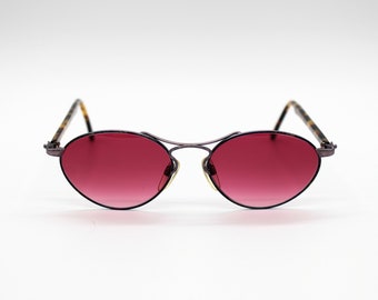 Vintage Sunglasses Fendissime by Fendi F006 820 Handmade oval metal frame Made in Italy NOS