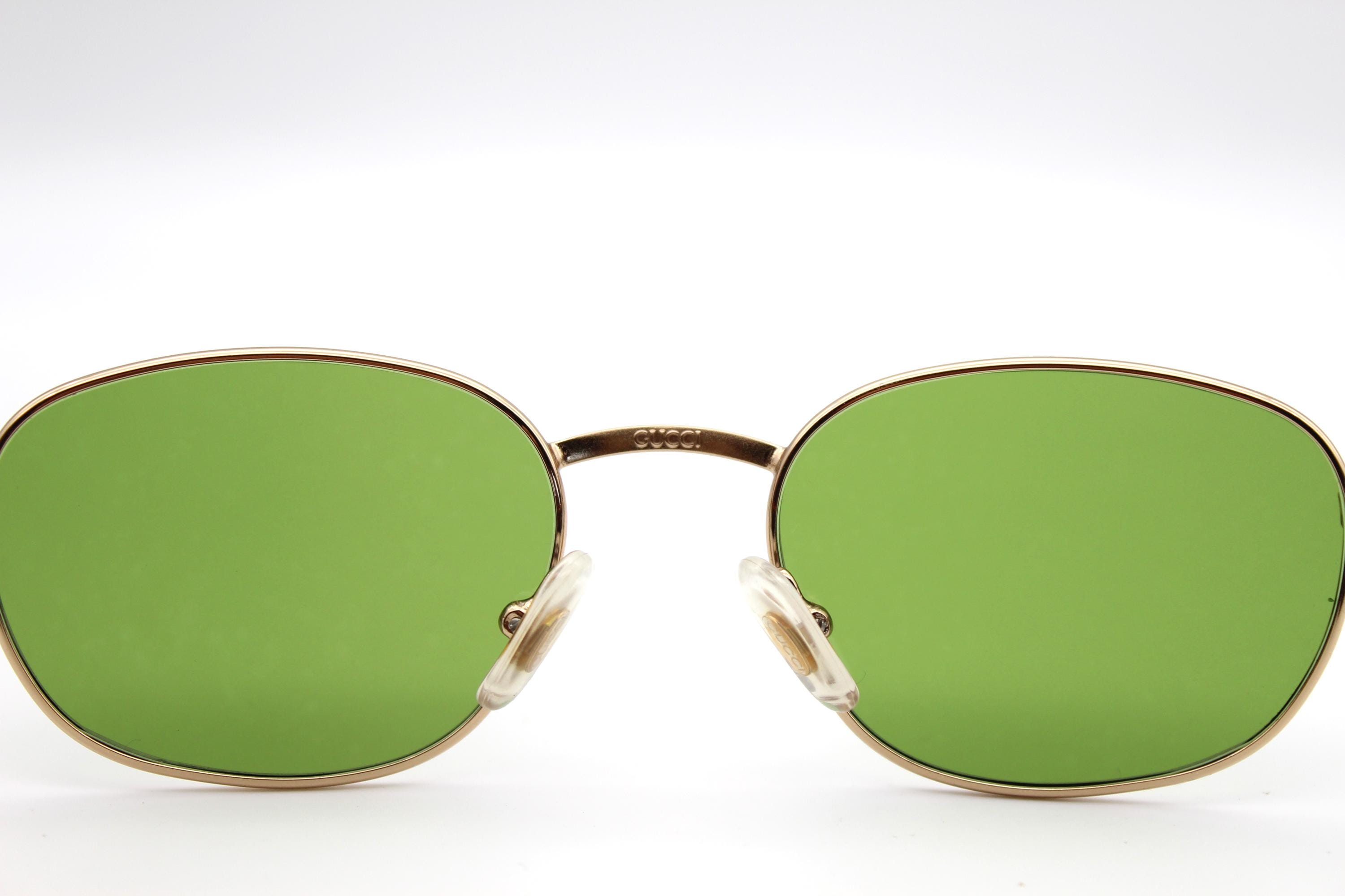 Vintage Sunglasses Gucci GG 1362 KR4 Round Metal Glasses Made in
