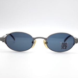 Vintage Sunglasses Jean Paul Gaultier 57-5104 Oval Steampunk Made in Japan, NEW OLD STOCK