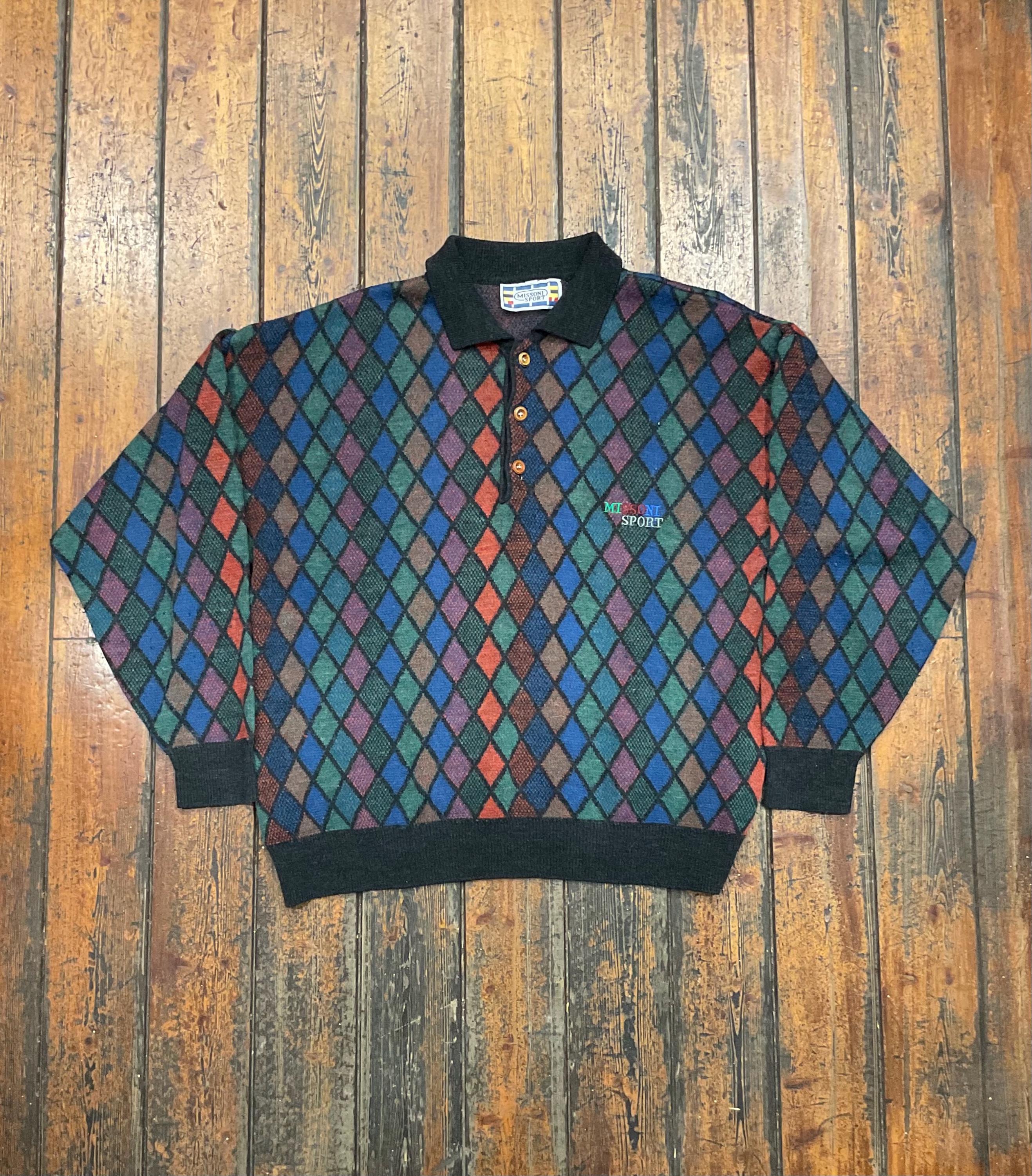 Missoni Sport Vintage Wool Sweater, Made in Italy Knitted