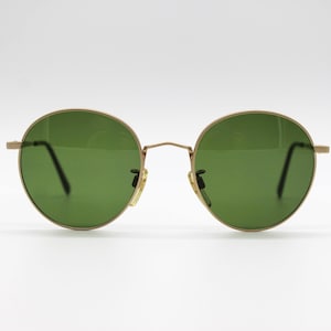 Vintage Sunglasses Giorgio Armani 201 703 pantos round metal frame Made in Italy New Old Stock