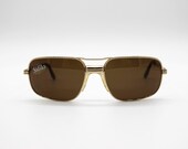 Vintage Sunglasses Safilo Goldman 002 authentic Gold Plated Aviator Made in Italy New Old Stock