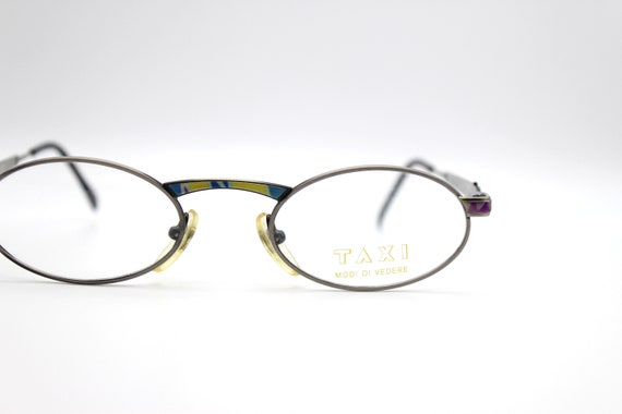 Vintage eyeglasses Taxi A1 C -02 by Casanova Steampunk Oval Made in Italy by Lastes NOS View 2