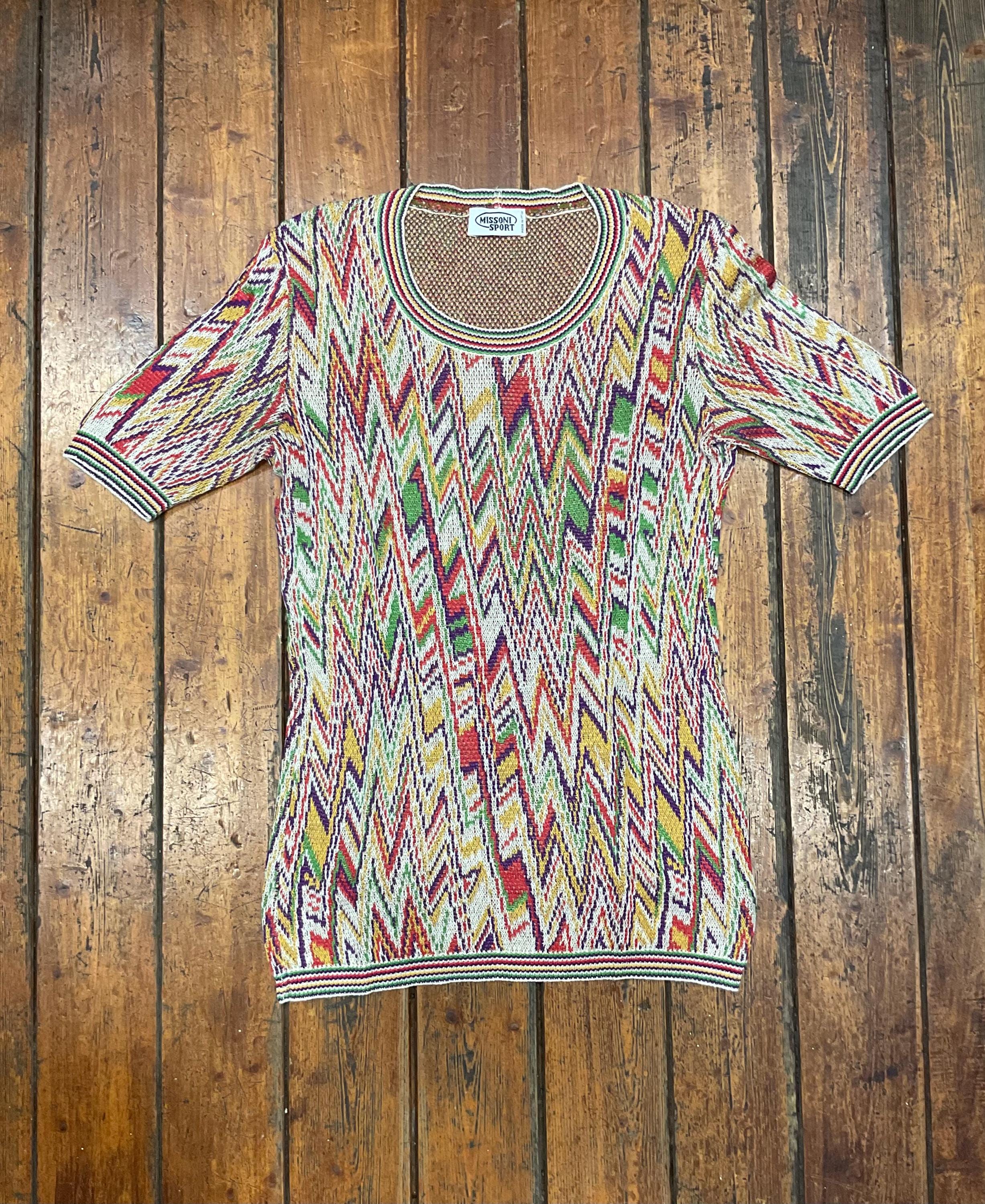 Top Missoni Femme - Taille 16 (IT 52) - Rouge Chiné Col Rond - Parfait état