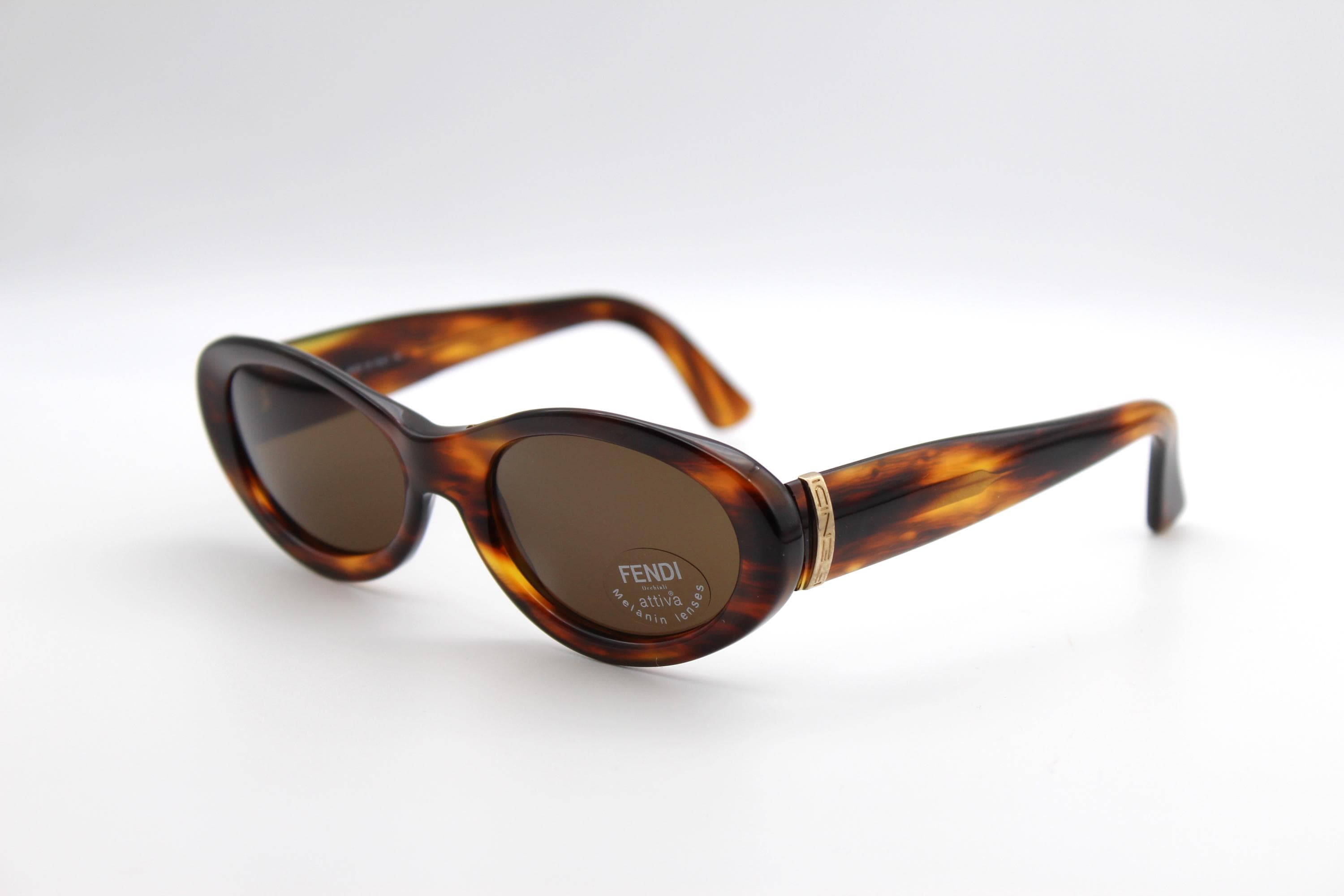 Vintage Sunglasses Fendi SL 7593 54 Oval Cat Eye by DIERRE Made in