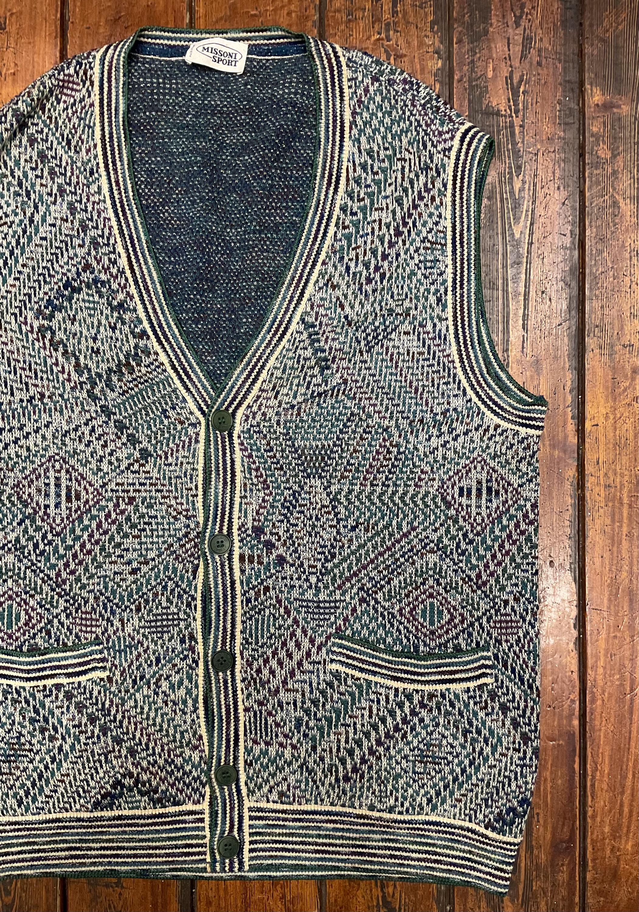 Cardigan Missoni Example Vintage Knitwear Jumper, Made in Italy 
