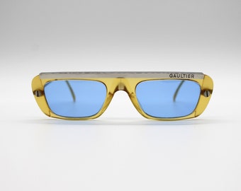 Vintage Sunglasses Jean Paul Gaultier 55 0771 authentic square crazy glasses Made in Japan NOS