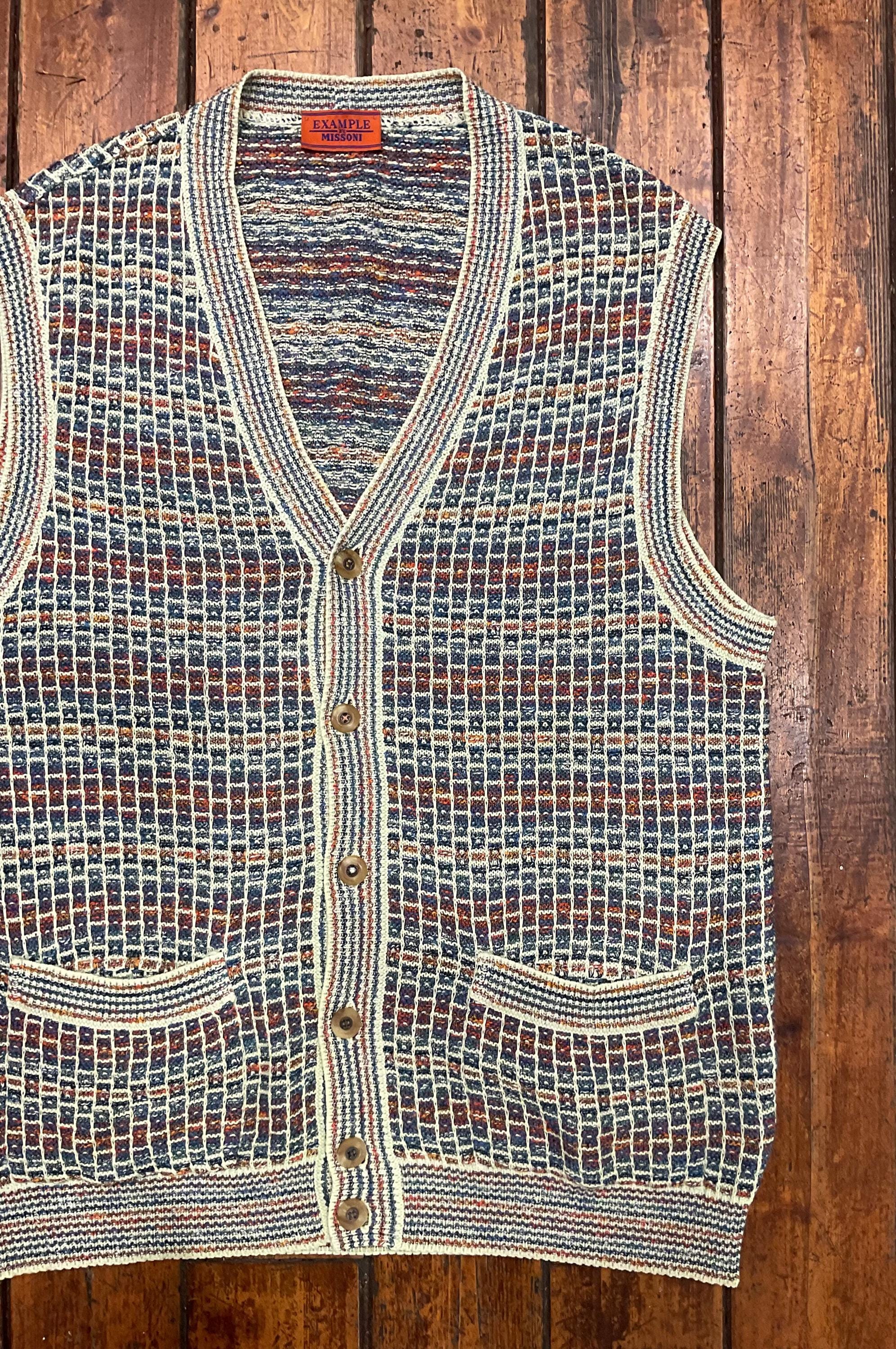 moncler maglia gilet+missoni plaidセット Gilet scollo a V con motivo zig zag Multicolore | Missoni