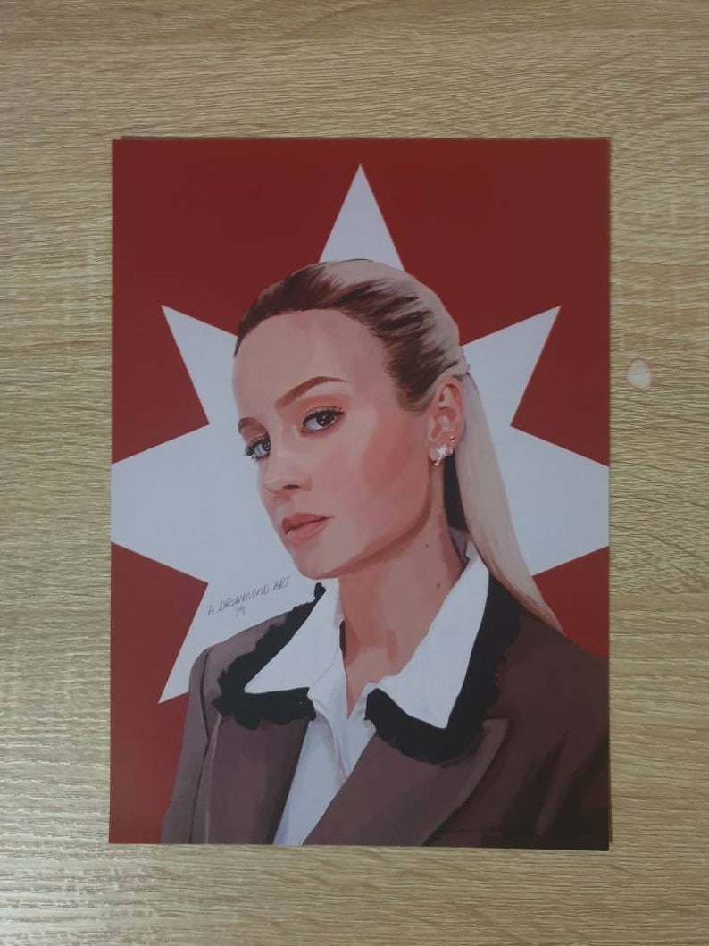 Brie LarsonCaptain Marvel Art Print
