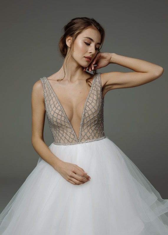 marian wedding gown