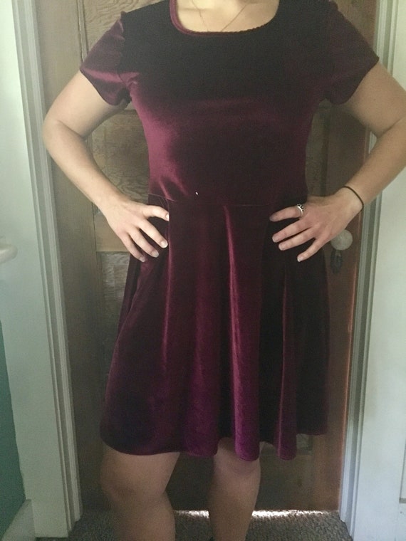 velvet high low dress