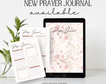Printable Prayer Journal - Fill out your daily prayer journal - Pink Floral Design