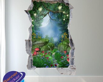 Home Decor Enchanted Forest Fairy Tail Kids Room Nursery Poster Wall Sticker Art Mural Xk0 Home Furniture Diy Magaza Be