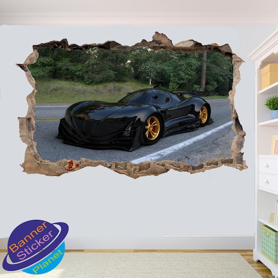 POWERFUL SPORT CAR ENGINE WALL STICKER 3D ART POSTER MURAL DECAL ROOM DECOR XY1