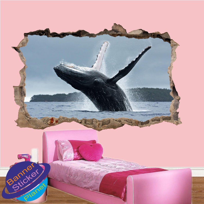 KILLER WHALES JUMP ORCA OCEAN SEA ROOM NURSERY OFFICE WALL STICKER ART MURAL XP9