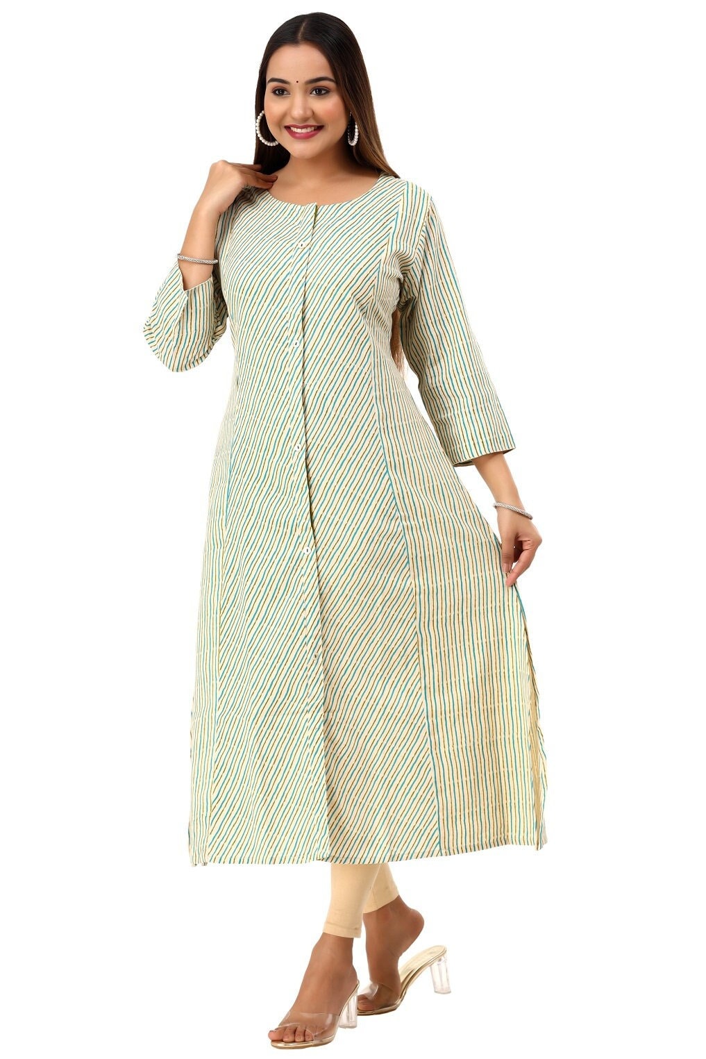 Buy Printed Cotton Kurti In Dark Blue Online : TUV474 - Utsav Fashion - Foto 2