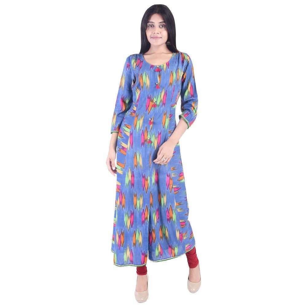 Stylish Printed Long pattern Cotton Kurti kurta tunic top | Etsy
