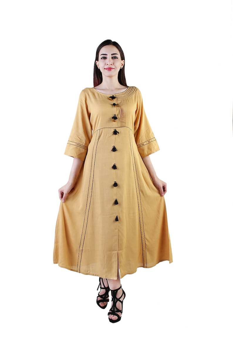 Denika Handicrafts Indian Designer Rayon Fabric Kurti Kurta Dress For Women 8008