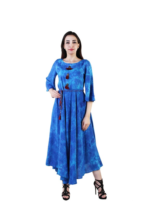 Buy Blue Kurtis & Tunics for Women by Clothing Culture Online | Ajio.com