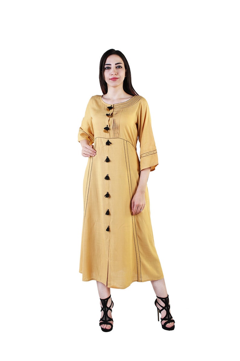 Denika Handicrafts Indian Designer Rayon Fabric Kurti Kurta Dress For Women 8008