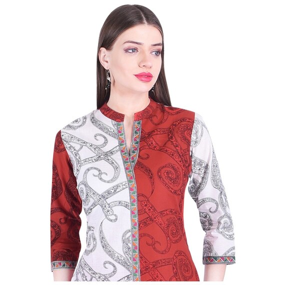 Denika Handicrafts Tunic Tops For Women Hot Top Kurti For Etsy