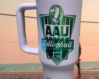 113 cl lasergraverad tumbler med volleybolltema