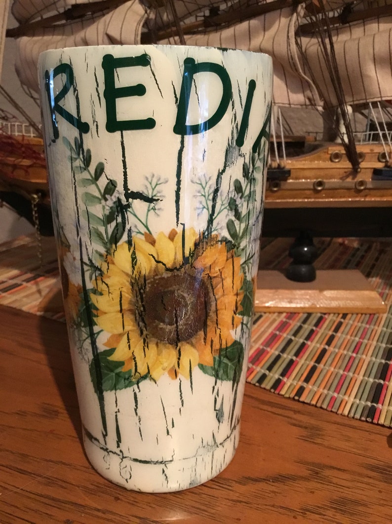 Crackle Paint Customizable Tumblers Glass or Metal Stemless Etsy