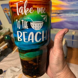 Beach Themed 30oz tumbler
