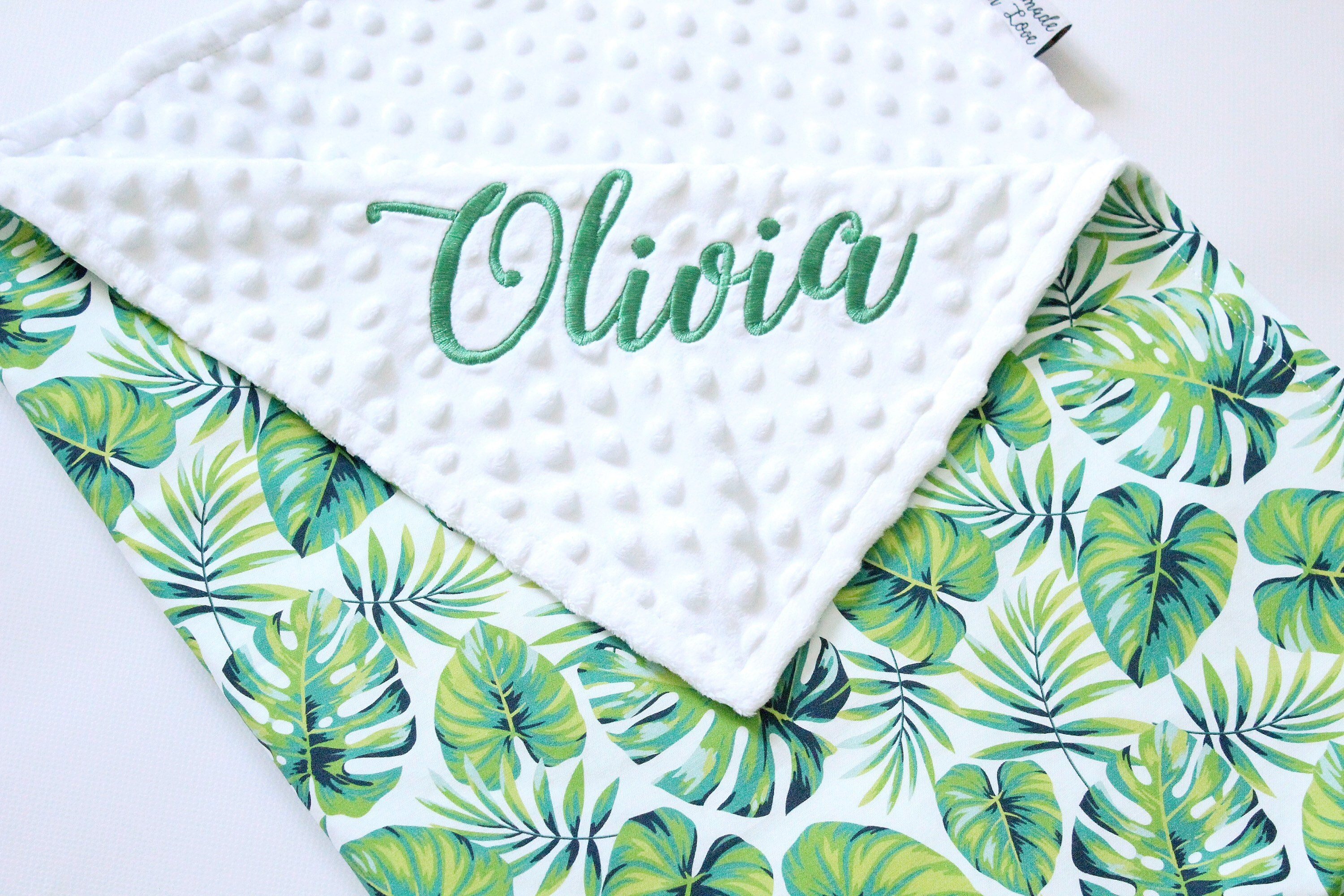 Tropical Palm Leaf Personalized Blanket Tropical Blanket Etsy UK