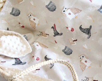 Magic Owl Personalized Baby Blanket, Wizard Baby Shower, Magical Nursery Bedding, Custom Name Gift