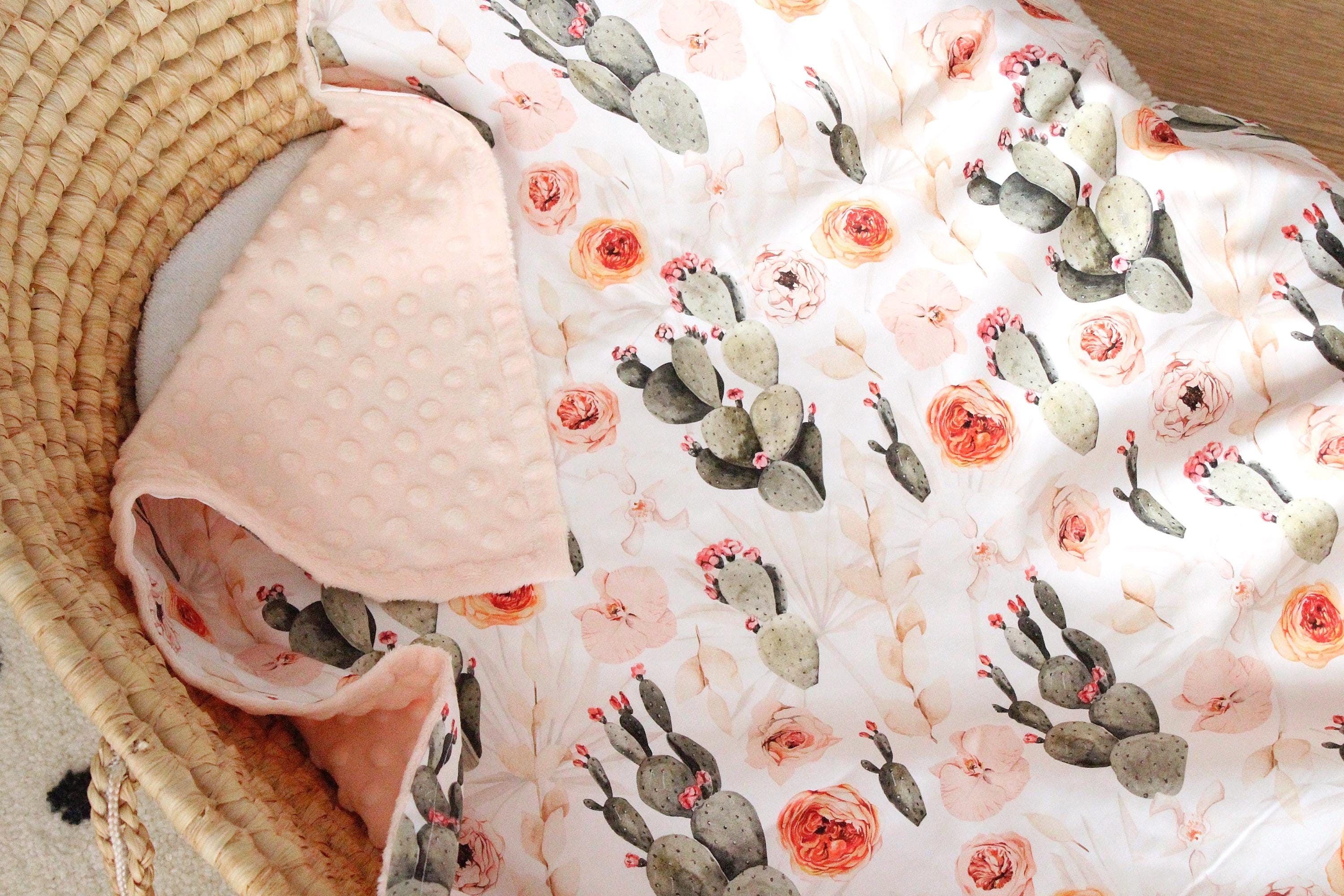 Custom Baby Blanket Girl Cactus