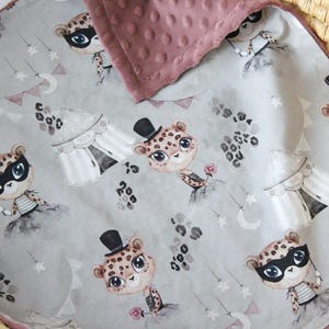 Leopard Personalized Blanket, Circus Baby Blanket, Leopard Minky Lovey, Circus Nursery Bedding, Stroller Blanket, Circus Baby Shower Gift