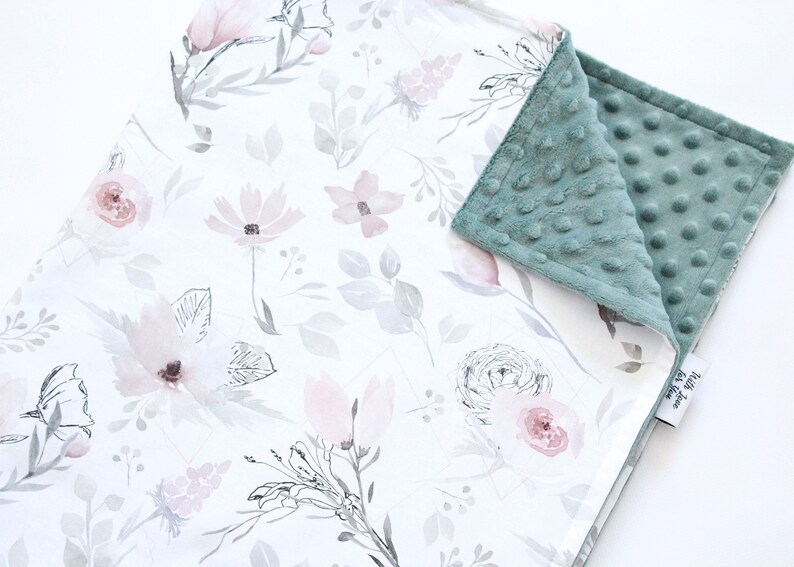 Magnolia Baby Girl Blanket Floral Crib Bedding Romantic Etsy