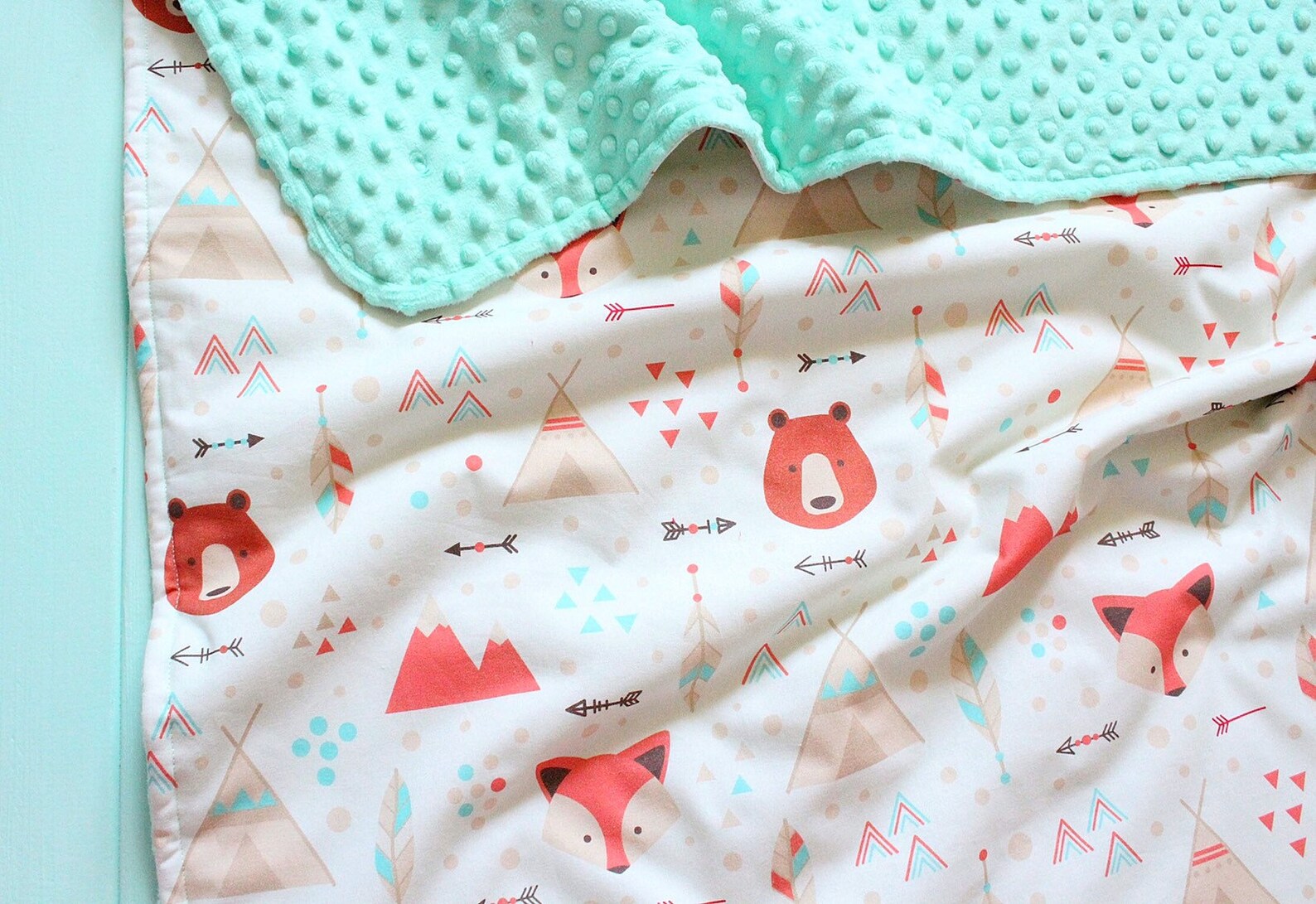 Tribal Blanket Teepee Blanket Woodland Blanket Forest Etsy