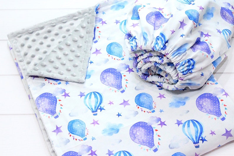 crib clouds blanket personalized