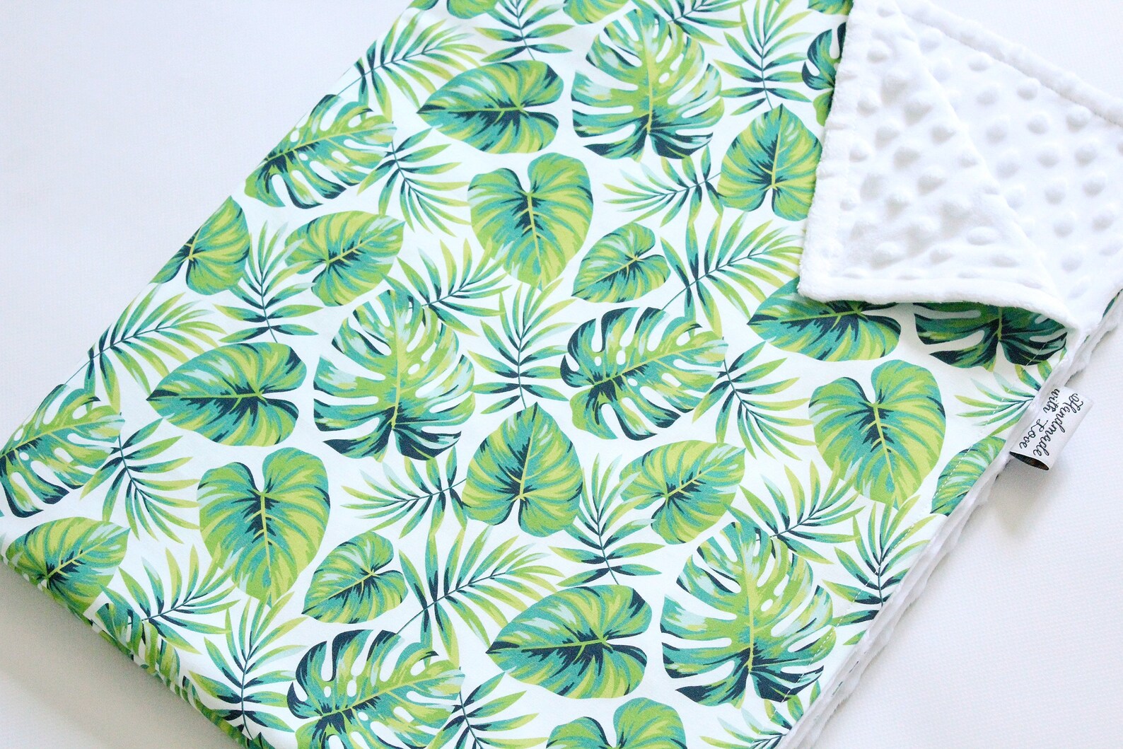 Tropical Palm Leaf Personalized Blanket Tropical Blanket Etsy UK