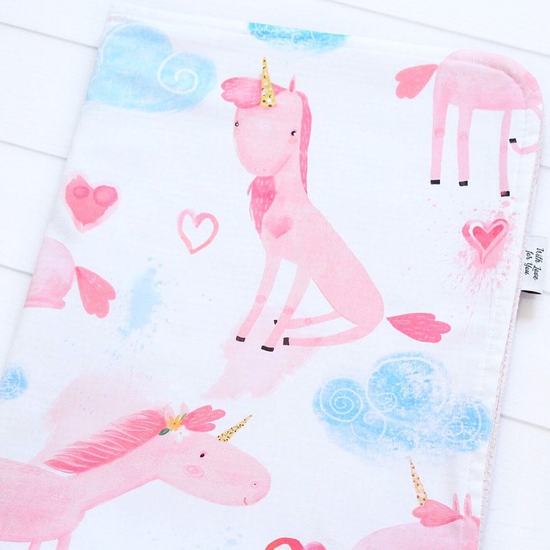 Unicorn Waffle Baby Girl Blanket Cotton Summer Blanket Unicorn Crib Bedding Cloud Stroller Blanket Pink Unicorns Receiving Blanket
