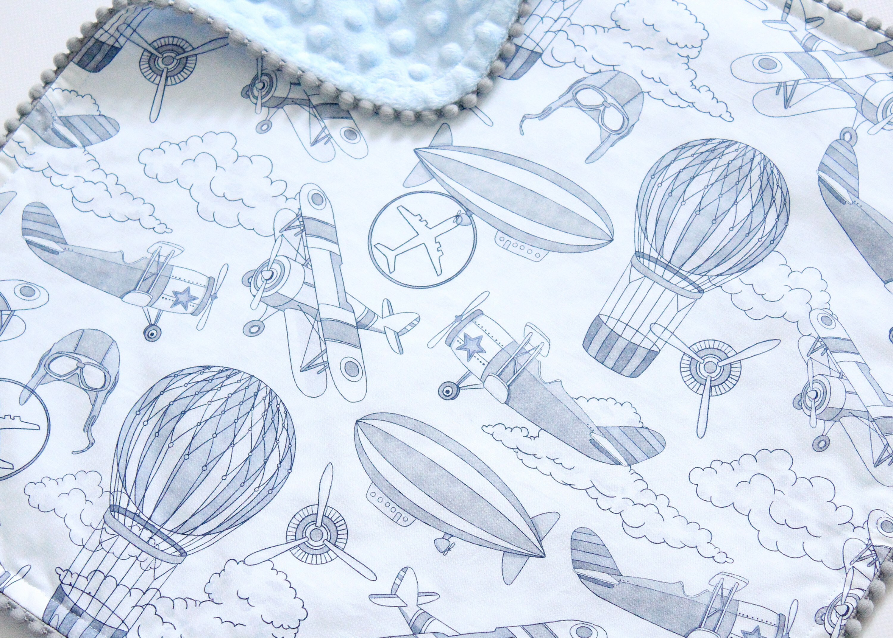 Vintage Airplane Baby Boy Blanket Plane Personalized Blanket Etsy