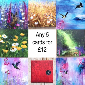 Cartes de vœux pour animaux sauvages mélange et assortiment multipack / n’importe quelle carte 5 / cartes animaux / cartes de la faune / cartes de vœux vierges / cartes occasionnelles
