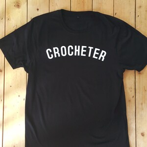 CROCHETER T Shirt // Women's Tee with crochet Logo // fairtrade organic cotton // gifts for crocheters / gifts for crafters // gifts for her