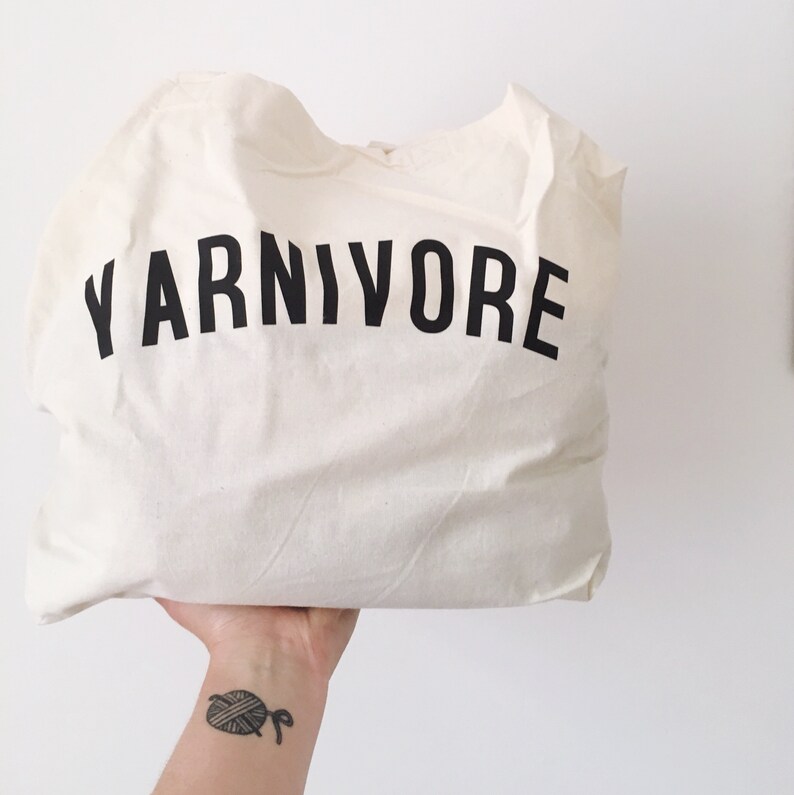KNITTER Bag // Tote Bag With Knitting Logo // Fairtrade Etsy UK