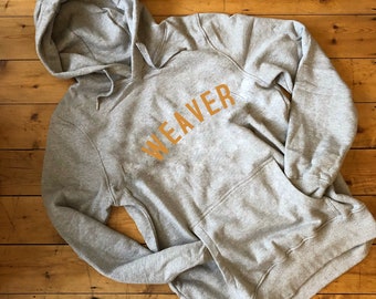 WEAVER Hoodie // Unisex sweat with weaver Logo // fairtrade organic cotton / gifts for weavers // gifts for crafters / gifts for her