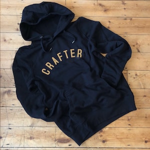 CRAFTER Hoodie // Unisex sweat with maker Logo // fairtrade organic cotton / gifts for makers // gifts for crafters / gifts for her