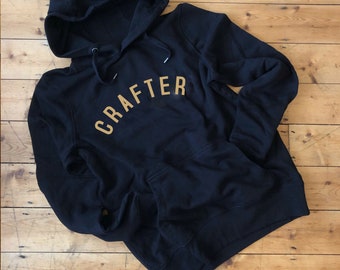 CRAFTER Hoodie // Unisex sweat with maker Logo // fairtrade organic cotton / gifts for makers // gifts for crafters / gifts for her