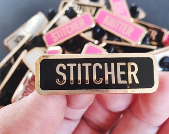 Hard Enamel Pin Badge - MAKER STITCHER CRAFTER