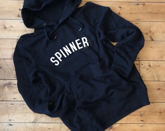 SPINNER Hoodie // Unisex sweat with spinner Logo // fairtrade organic cotton / gifts for spinners // gifts for crafters / gifts for her