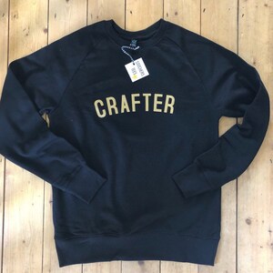 CRAFTER Sweatshirt // Unisex sweat with maker Logo // fairtrade organic cotton / gifts for makers // gifts for crafters / gifts for he