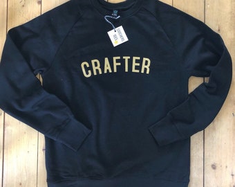 CRAFTER Sweatshirt // Unisex sweat with maker Logo // fairtrade organic cotton / gifts for makers // gifts for crafters / gifts for he