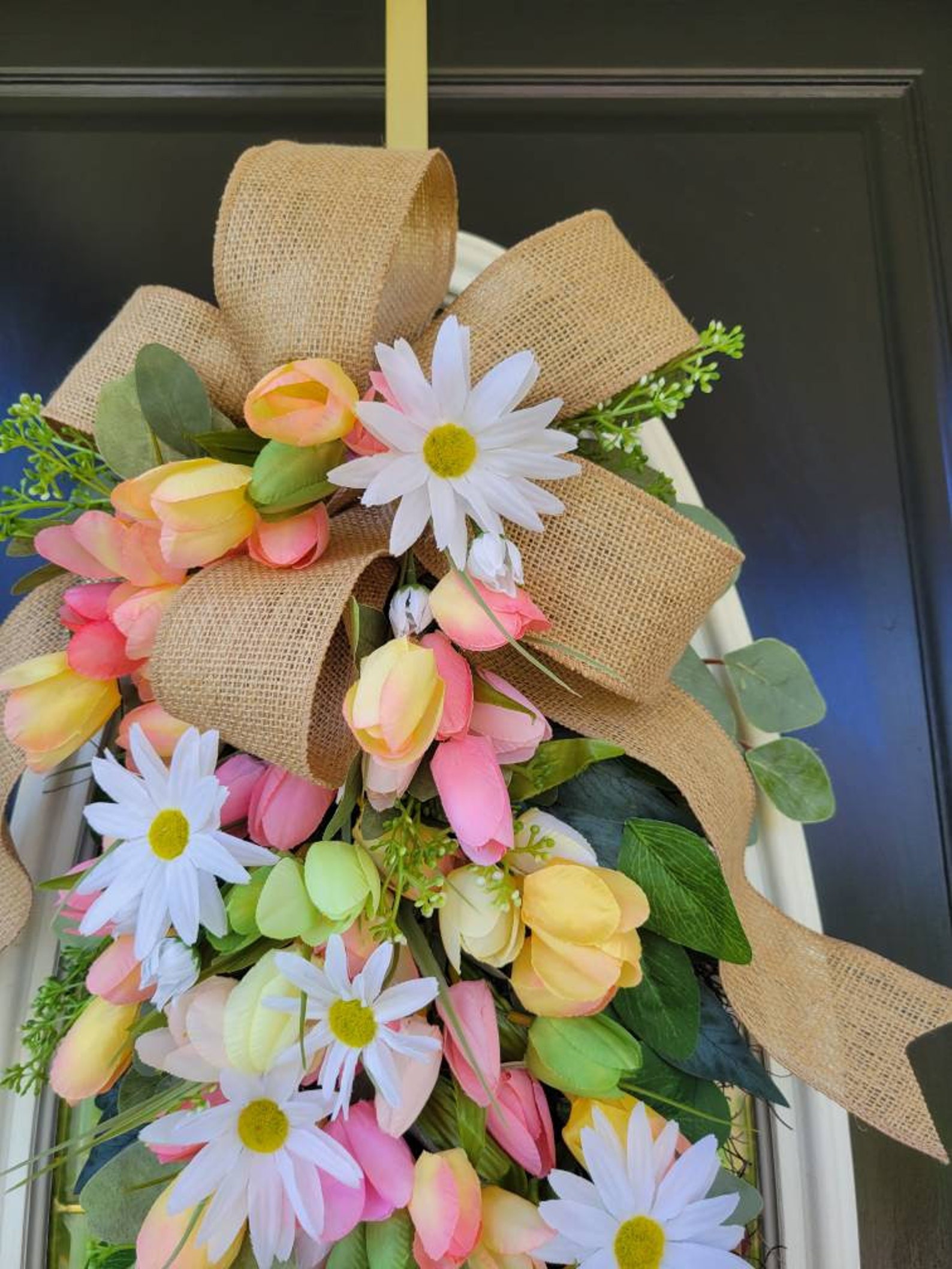 Spring Swag for Front Door Swag Spring Wreath Easter Swag Etsy